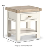 Belmont 1 Drawer Lamp Table from Roseland Furniture