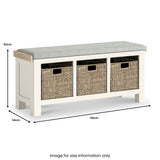Belmont Storage Bench Beige Cushion from Roseland Furniture