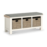 Belmont Storage Bench Grey Cushion from Roseland Furniture