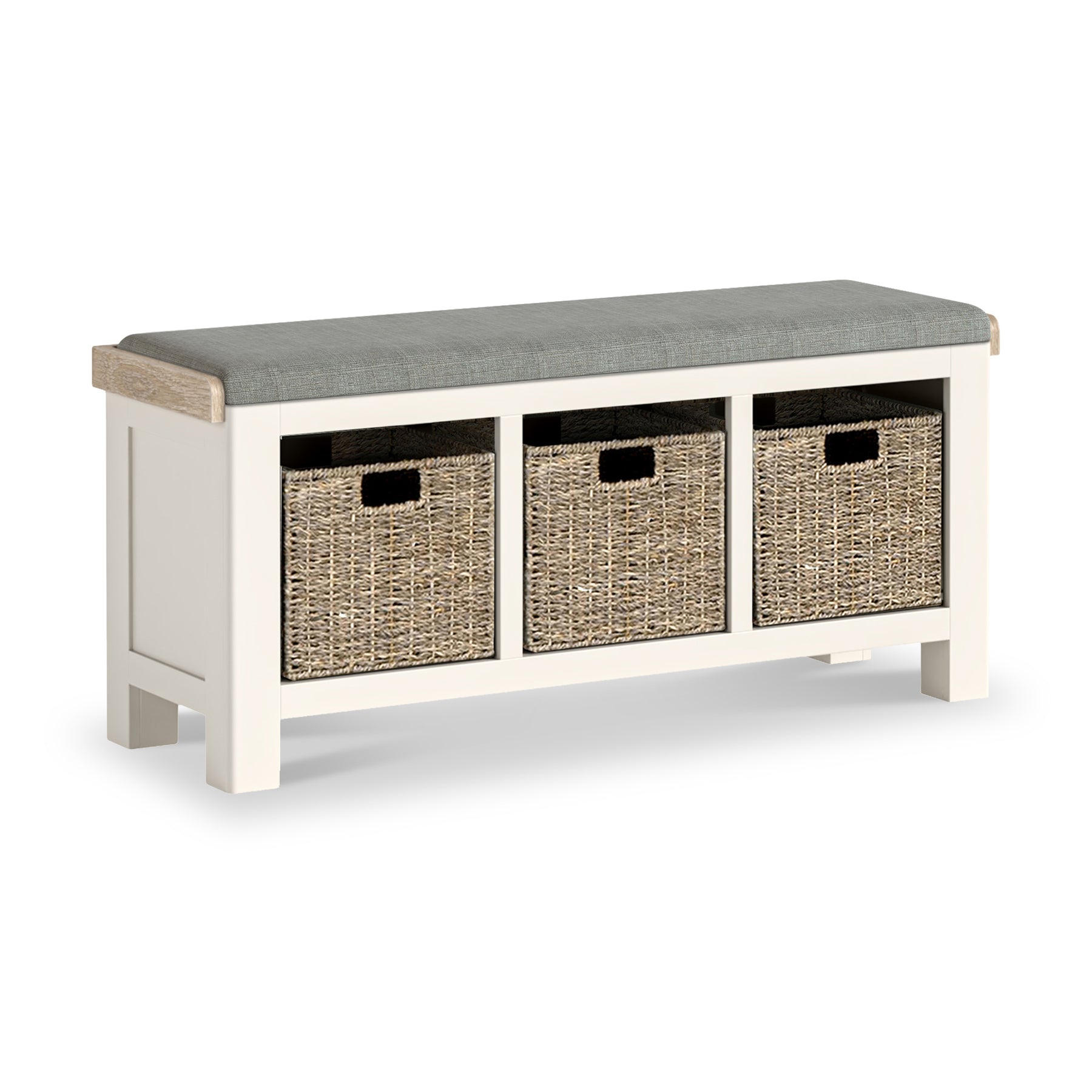 Belmont Storage Bench Grey Cushion from Roseland Furniture