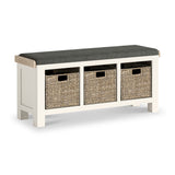 Belmont Storage Bench Charcoal Cushion from Roseland Furniture