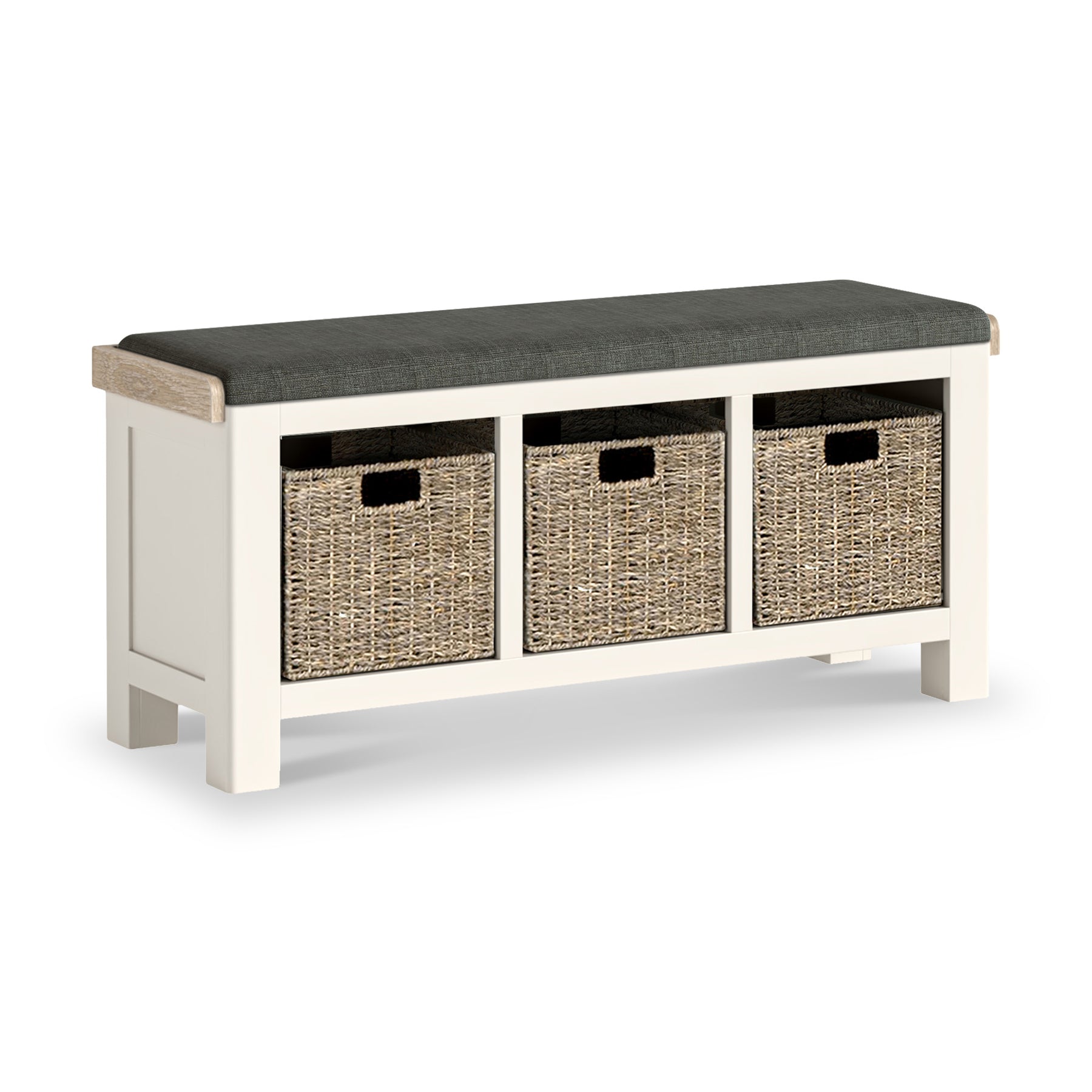 Belmont Storage Bench Charcoal Cushion from Roseland Furniture