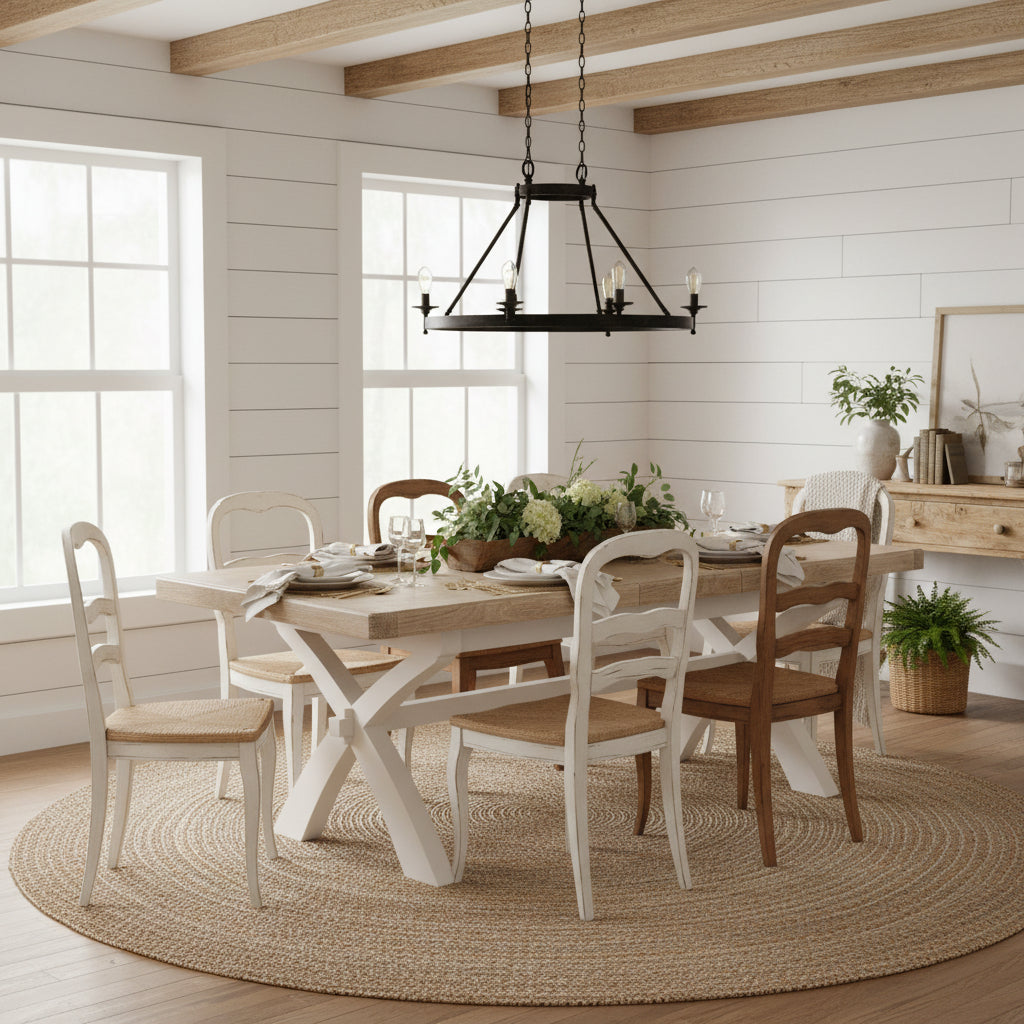 Belmont 200 245cm Extendable Cross Leg Dining Table from Roseland Furniture