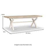 Belmont 200 245cm Extendable Cross Leg Dining Table from Roseland Furniture