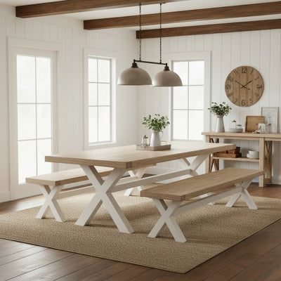 Belmont Cross Leg Dining Bench