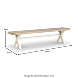 Belmont Cross Leg Dining Bench Without Cushion from Roseland Furniture