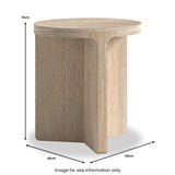 Mylor Washed Oak Side Table from Roseland Furniture