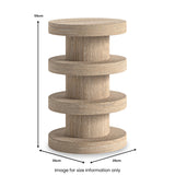 Mylor Washed Oak Bobbin Side Table from Roseland Furniture