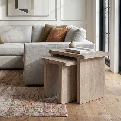 Mylor Washed Oak Nest of Tables