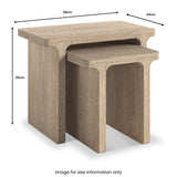 Mylor Washed Oak Nest of Tables from Roseland Furniture