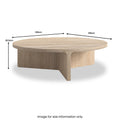 Mylor Washed Oak Large Coffee Table from Roseland Furniture