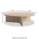 Mylor Washed Oak Large Coffee Table from Roseland Furniture