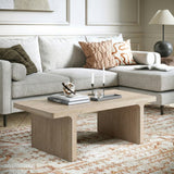 Mylor Washed Oak Rectangular Coffee Table from Roseland Furniture
