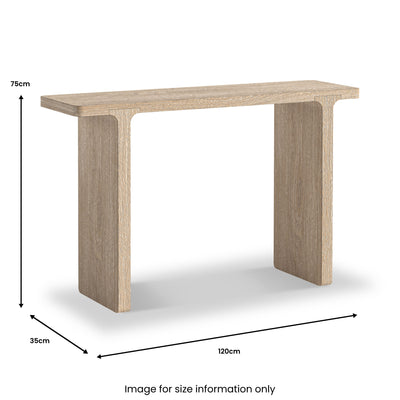 Mylor Washed Oak 120cm Console Table