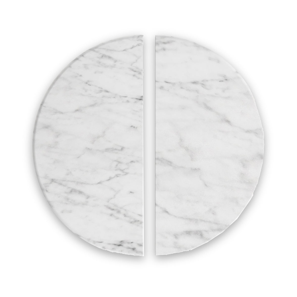 Mylor Washed Oak Marble Top Half Moon Nest Tables from Roseland Furniture