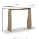 Mylor Washed Oak Marble Top Console Table from Roseland Furniture