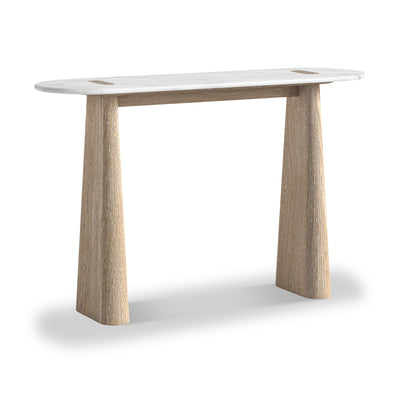 Mylor Washed Oak Marble Top 120cm Console Table