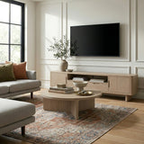 Mylor Washed Oak 200cm TV Unit from Roseland Furniture