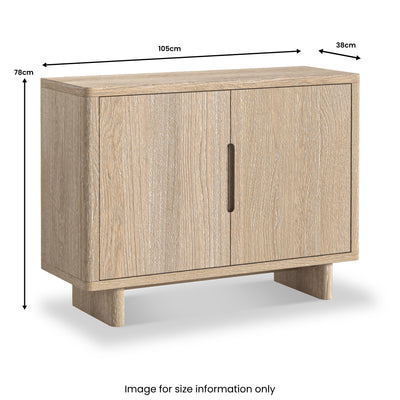 Mylor Washed Oak 2 Door Sideboard