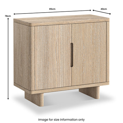 Mylor Washed Oak 2 Door Shoe Storage Unit