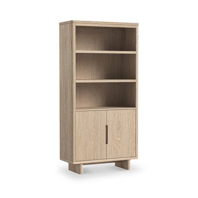 Mylor Washed Oak 2 Door Display Bookcase