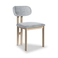 Mylor Washed Oak Grey Dining Chair from Roseland Furniture