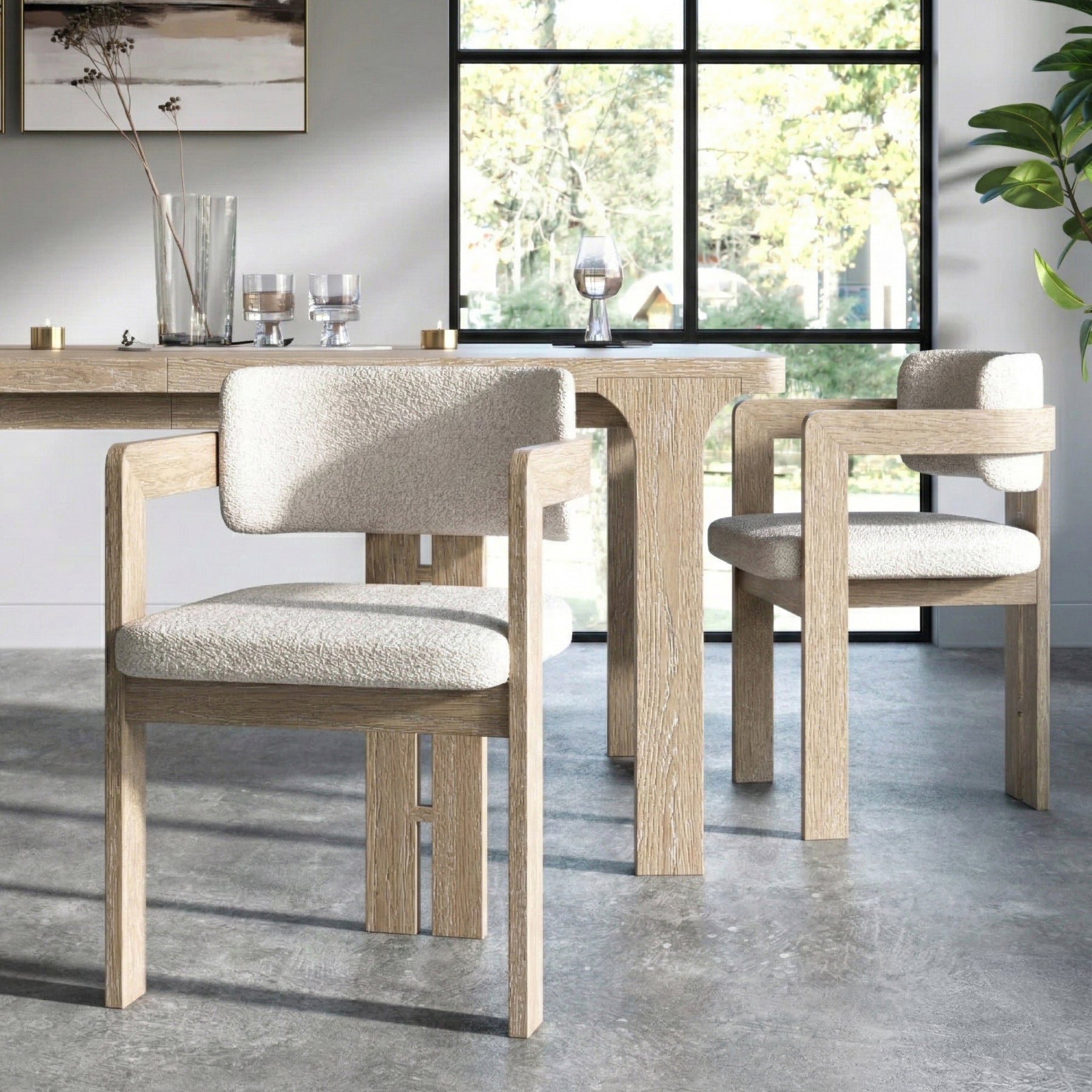 Mylor Washed Oak Dining Chair from Roseland Furniture