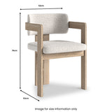 Mylor Washed Oak Dining Chair from Roseland Furniture