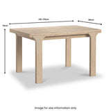 Mylor Washed Oak 135-175cm Ext Dining Table from Roseland Furniture