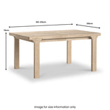 Mylor Washed Oak 165-215cm Ext Dining Table from Roseland Furniture