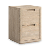 Mylor Washed Oak 2 Drawer Beside from Roseland Furniture