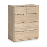 Mylor Washed Oak 2 Over 3 Chest from Roseland Furniture