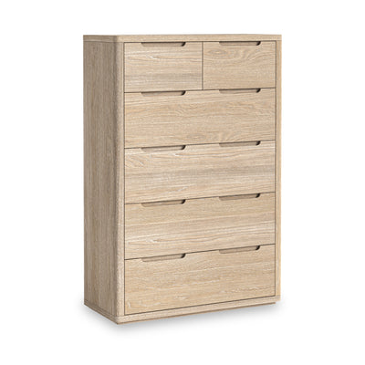 Mylor Washed Oak 2 over 4 Drawer Chest