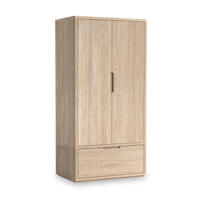 Mylor Washed Oak Double Wardrobe