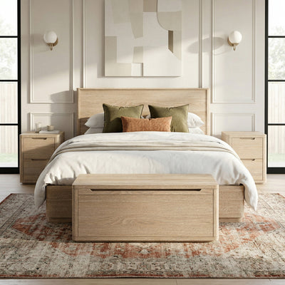 Mylor Washed Oak Blanket Box