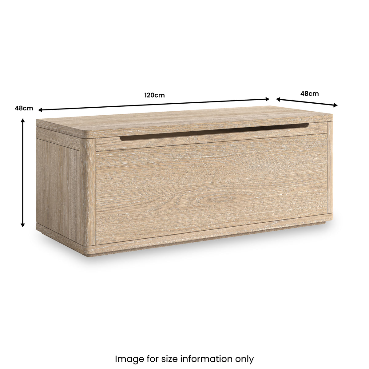 Mylor Washed Oak Blanket Box from Roseland Furniture