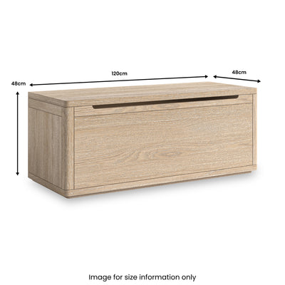 Mylor Washed Oak Blanket Box