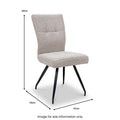 Digby Textured Fabric Dining Chair Angle2 from Roseland Furniture