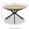 Barker 120 160cm Ext Dining Table Dims from Roseland Furniture