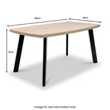 Colton 160cm Dining Table Angle1 from Roseland Furniture