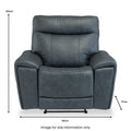 Deana Leather Vintage Blue Power Recliner Armchair by Roseland Furniture