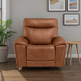 Deana Leather Tan Power Recliner Armchair by Roseland Furniture