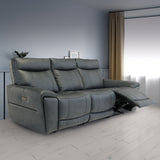 Deana-Leather-3-Seater-Electric-Recliner-Blue from Roseland Furniture