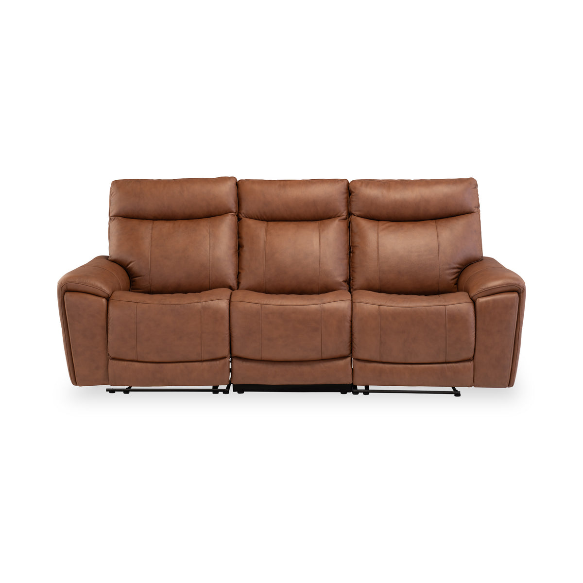 Deana-Leather-3-Seater-Electric-Recliner-Tan from Roseland Furniture