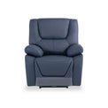 Baxter Blue Leather Electric Reclining Armchair from Roseland Furniture