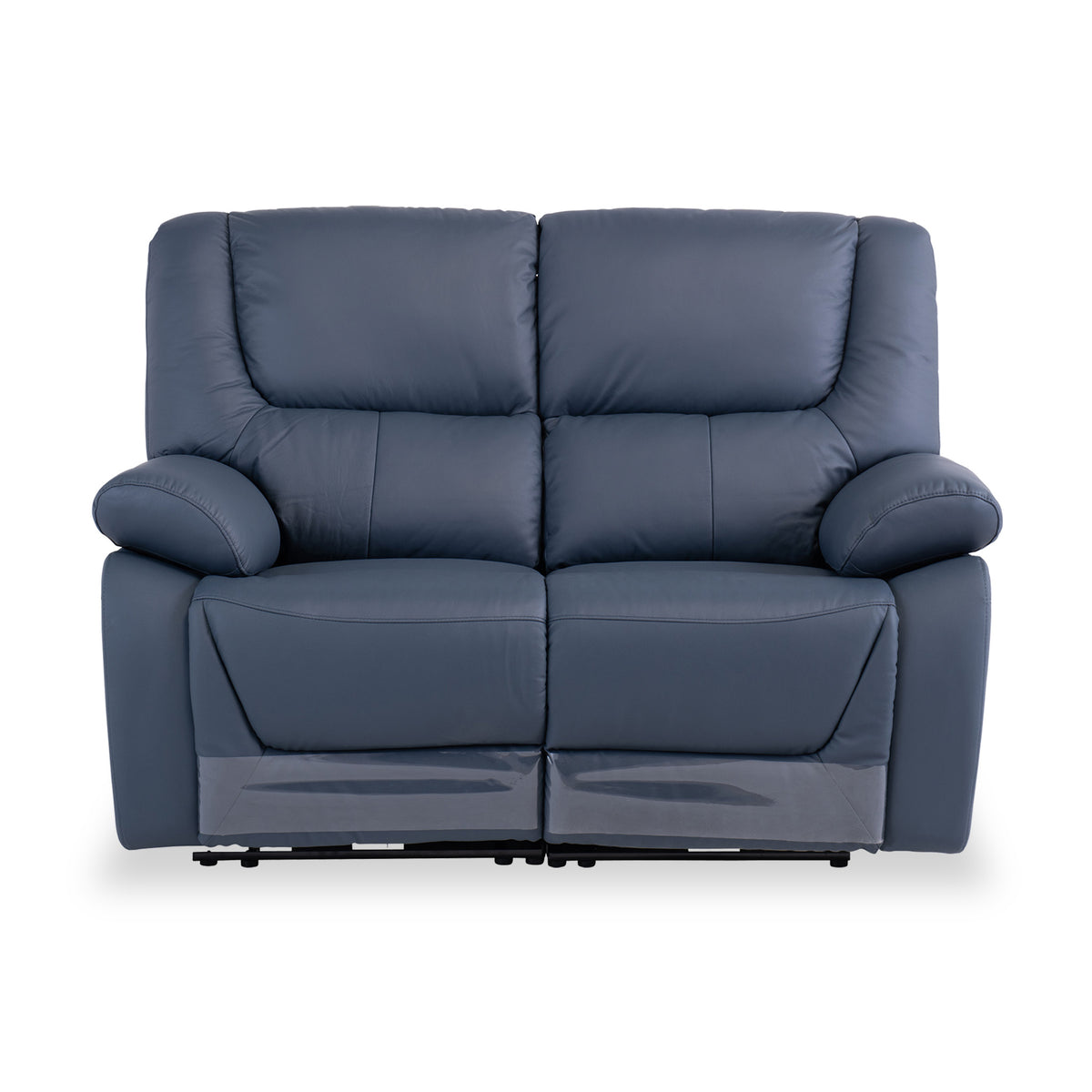 Baxter Leather Blue Electric Reclining 2 Seater Sofa from Roseland Furniture