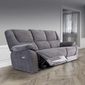 Barlow Grey Fabric Electric Reclining 3 Seater Couch for living room