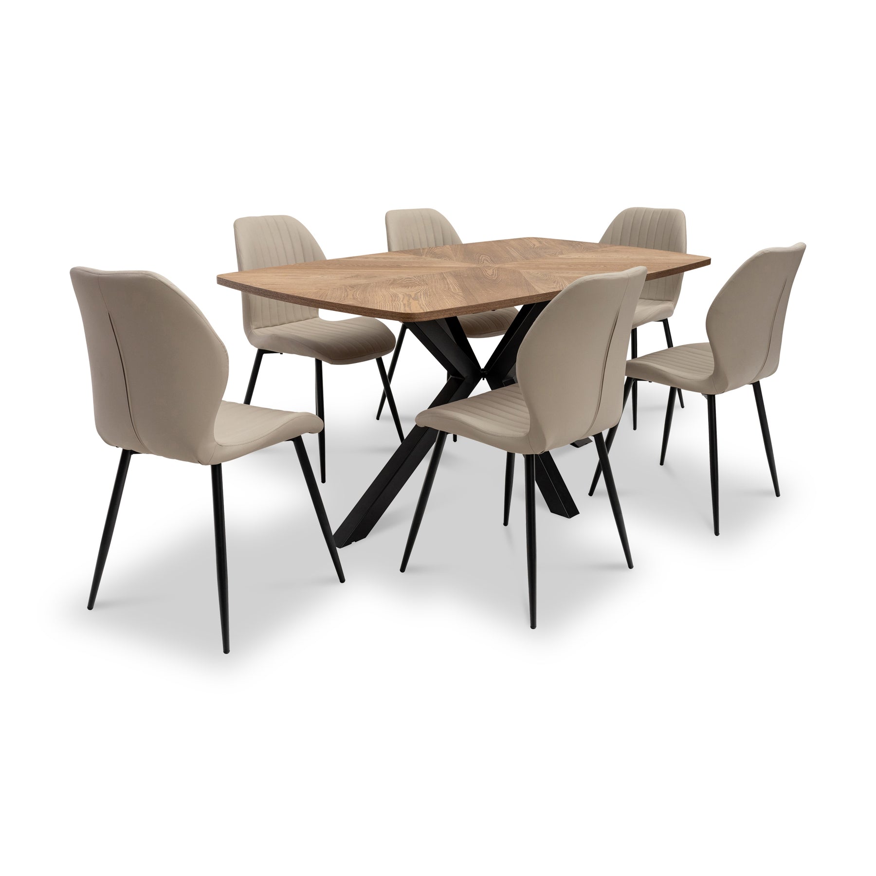 Manuelle-faux-leather-dining-chair-cream from Roseland Furniture