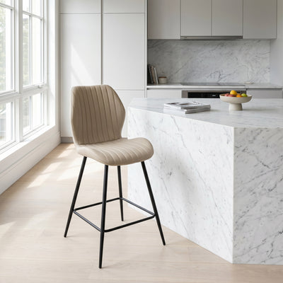 Manuelle Faux Leather Bar Stool