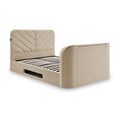 Koble Chevron Smart TV Bed Double Cream Close 3 from Roseland Furniture